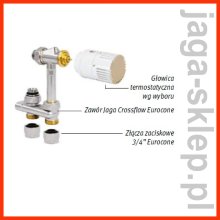 Zestaw podłączeniowy do podłogi 3 / 4 Eurocone  - Jaga Crossflow COLO.HBCF. 